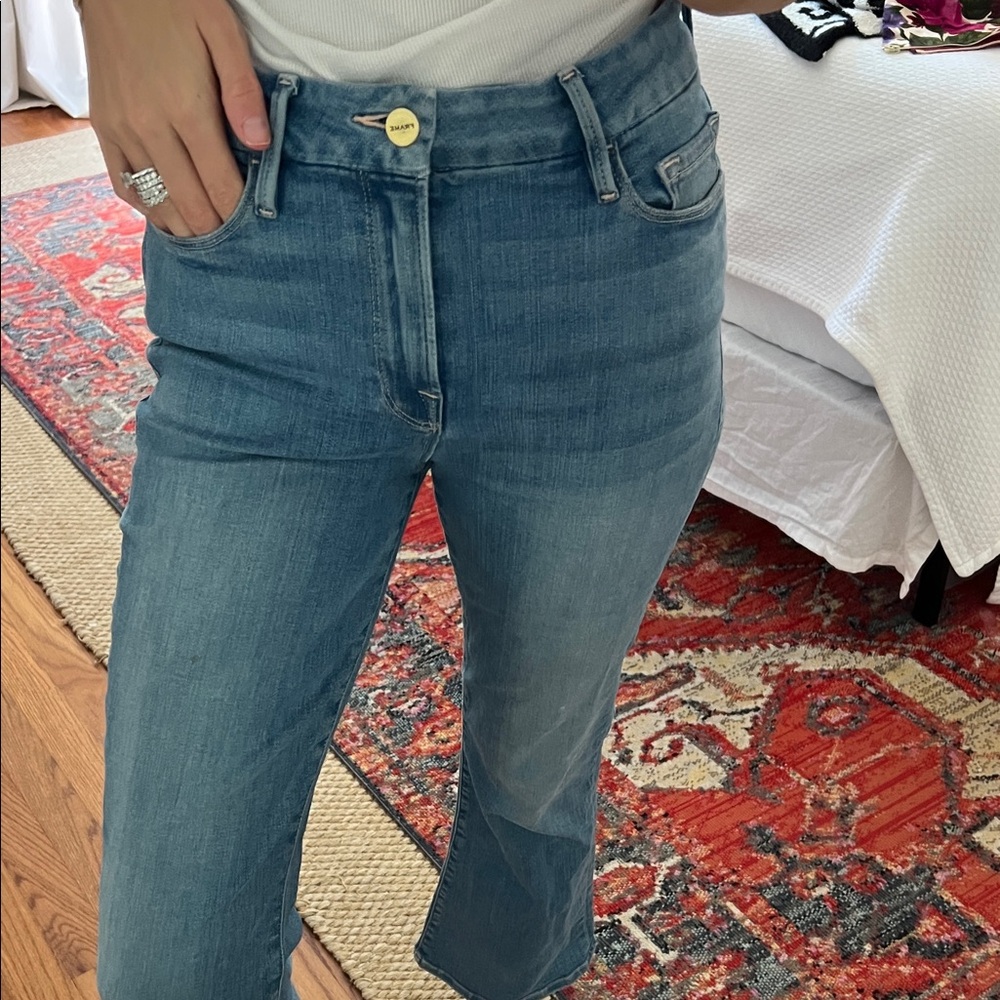 Frame Denim Light Blue Flare Jeans - Picture 3 of 5